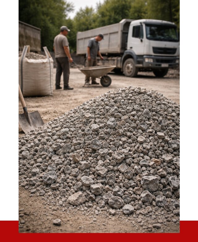 Гранитный щебень фракция 20-40 в Новокузнецке от 3288 руб. ПРОНЕРУДНвк