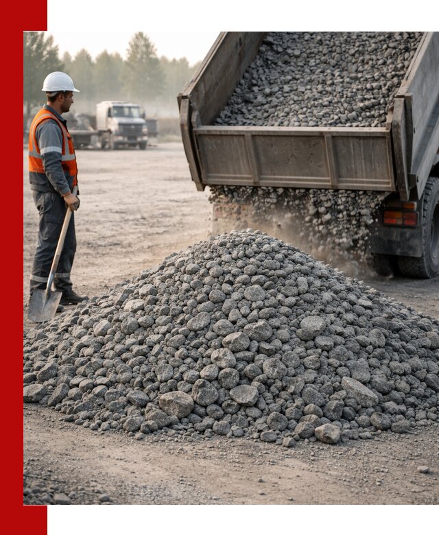 Гранитный щебень фракции 100–201 для строительства в Новокузнецке