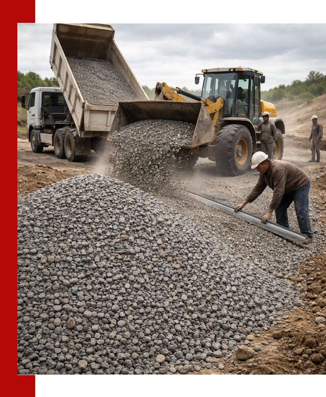 Гравийный щебень фракция 5-20 с доставкой в Новокузнецке