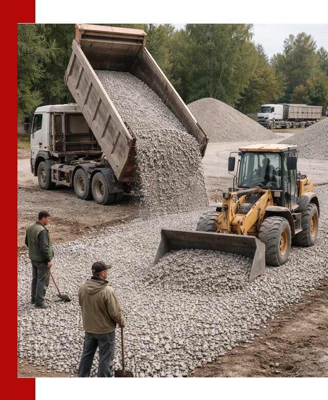 Купить гравийный щебень фракция 20-40 в Новокузнецке с доставкой