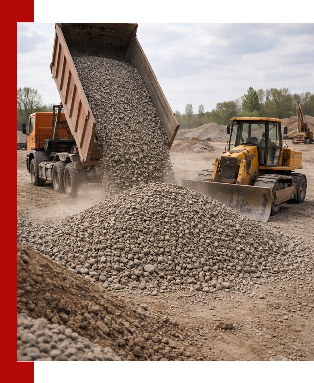 Доставка гравийного щебня фракции 40-70 в Новокузнецке