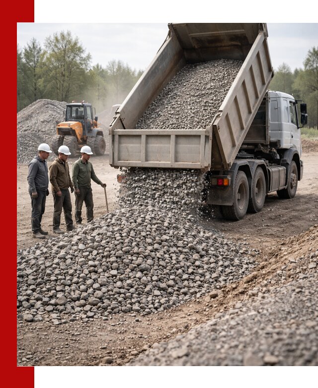 Доставка гравийного щебня фракции 70-120 в Новокузнецке