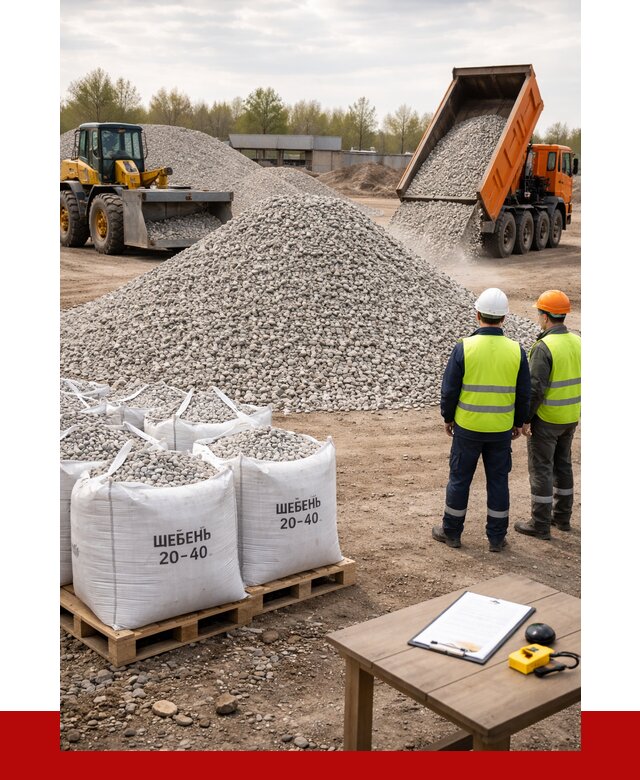 Известняковый щебень 20-40 в Новокузнецке от 2158 р. ПРОНЕРУДНвк