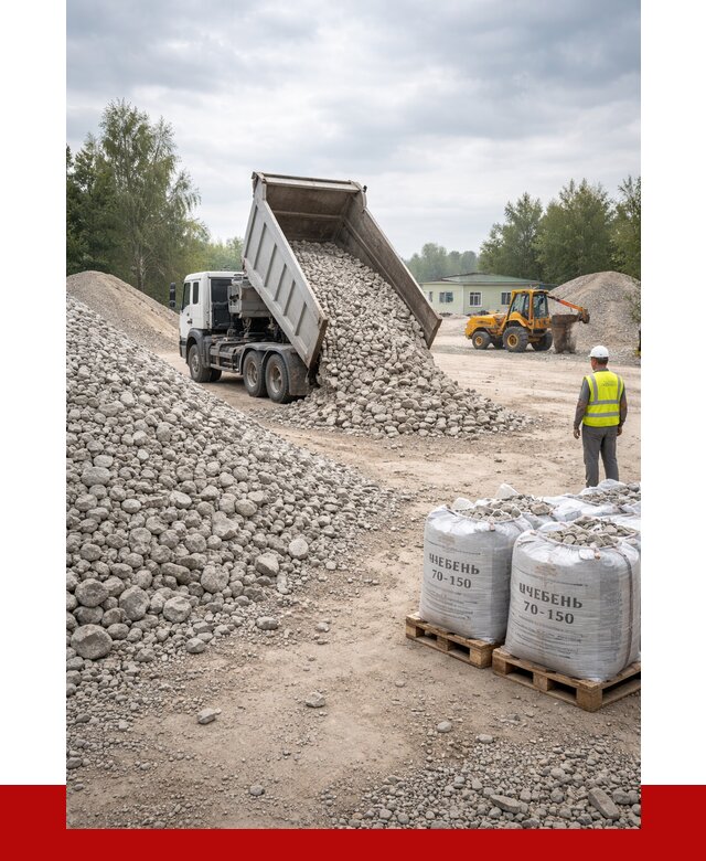 Известняковый щебень фракция 70-150 в Новокузнецке от 1284 р. | ПРОНЕРУДНвк