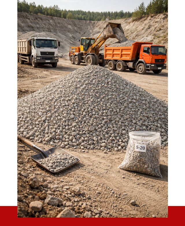 Доломитовый щебень фр. 5-20 в Новокузнецке от 4315 р. | ПРОНЕРУДНвк