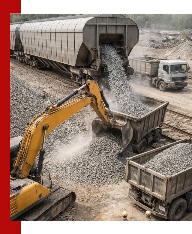 Доставка железнодорожного щебня в Новокузнецке крупными партиями быстрого отгруза