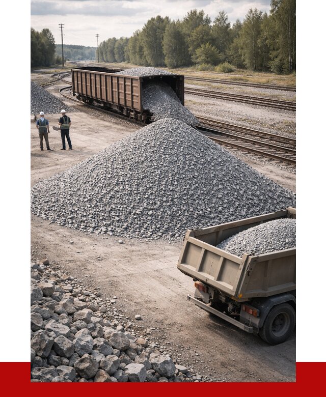 Железнодорожный щебень 20-60 в Новокузнецке от 1747 р. | ПРОНЕРУДНвк