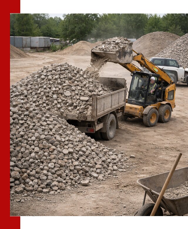 Доставка вторичного щебня в Новокузнецке для строительных работ