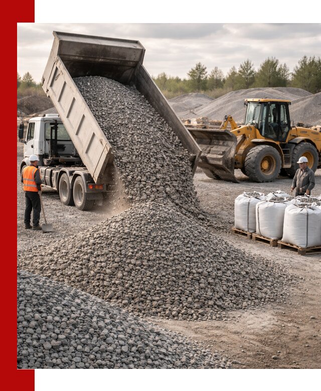 Бетонный щебень фракция 5–20 с доставкой в Новокузнецке