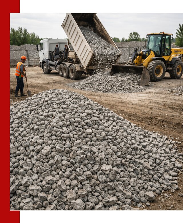 Доставка бетонного щебня фракции 40-70 в Новокузнецке