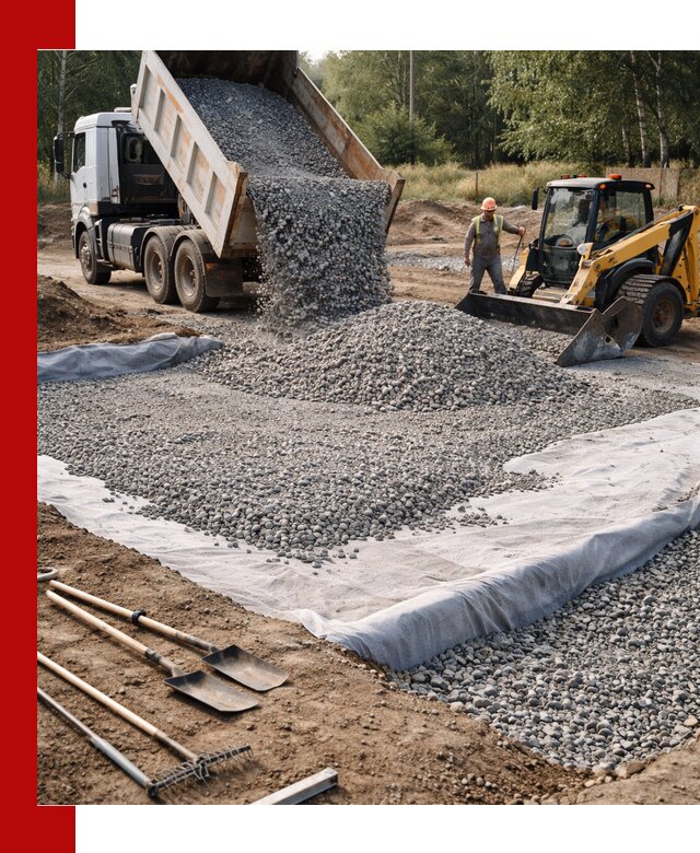 Щебень для фундамента с доставкой в Новокузнецке