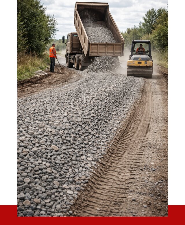 Щебень для отсыпки дороги в Новокузнецке от 2774 р. ПРОНЕРУДНвк