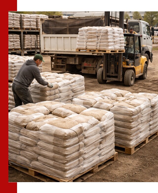 Карьерный песок в мешках с доставкой в Новокузнецке