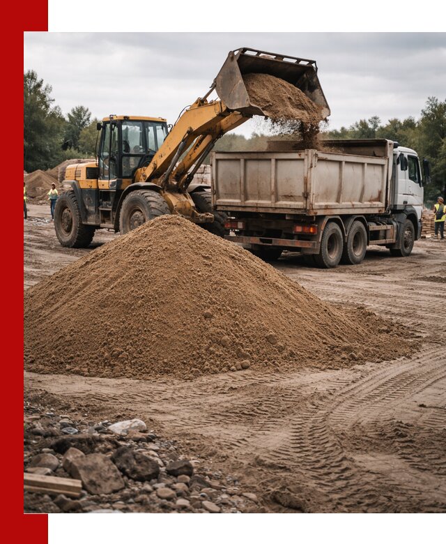 Доставка речного песка навалом в Новокузнецке быстро и выгодно