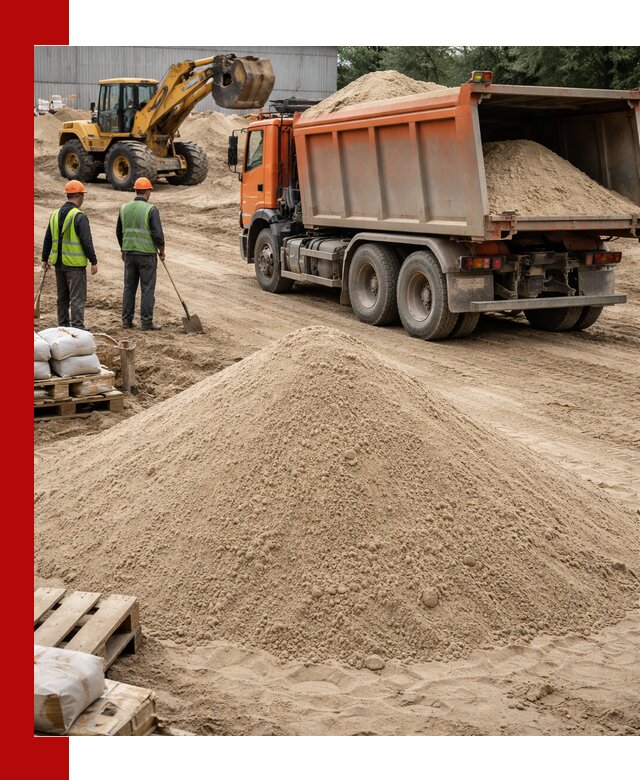 Доставка и продажа мытого речного песка в Новокузнецке