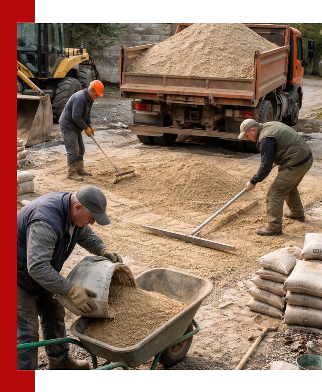 Поставка песка для стяжки в Новокузнецке с быстрой доставкой
