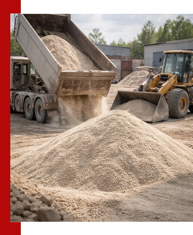 Кварцевый песок с доставкой в Новокузнецке для строительных работ