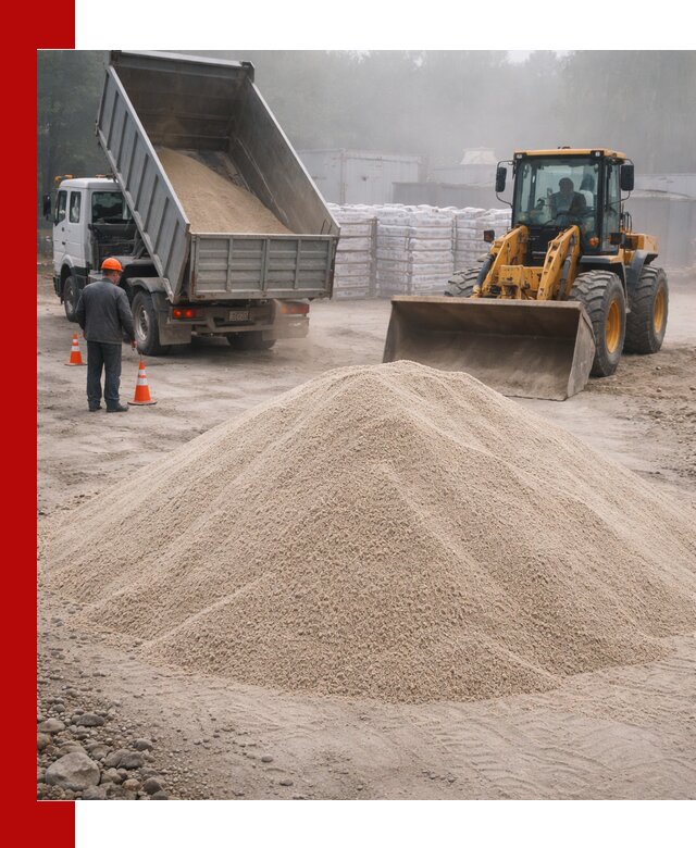 Кварцевый песок фракция 0–8 для стройработ в Новокузнецке