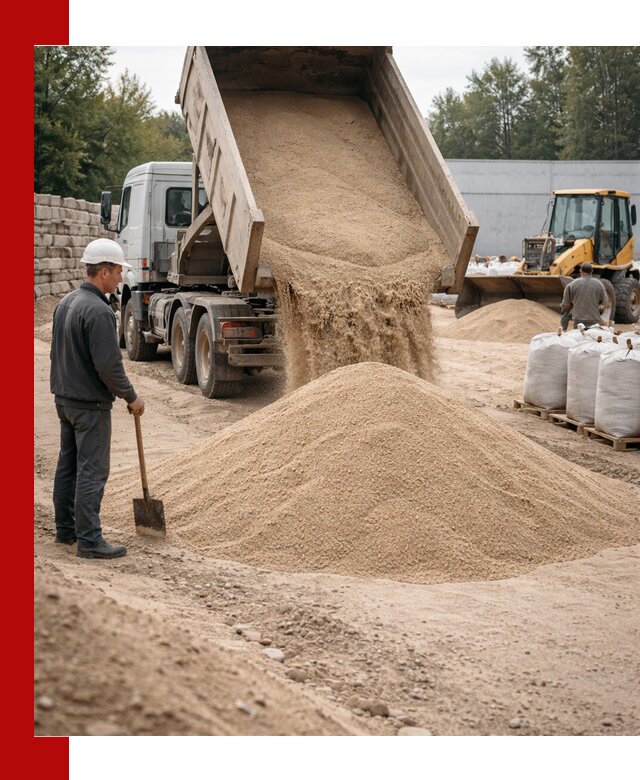Кварцевый песок фракция 0–3 мм с доставкой в Новокузнецке