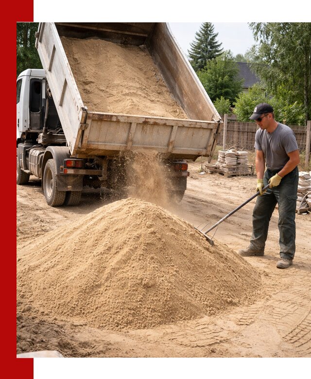 Доставка сухого песка самосвалами в Новокузнецке