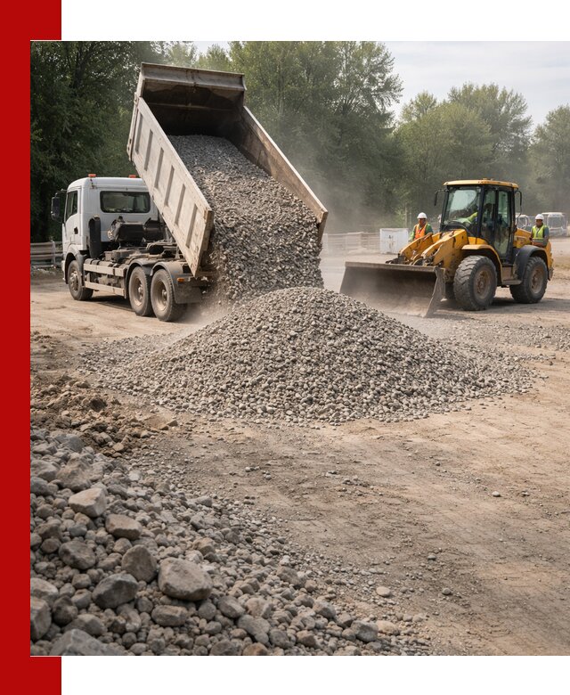 Гравий фракция 5–20 доставка в Новокузнецке оптом и в розницу