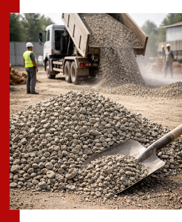 Доставка гравия фракции 20-40 в Новокузнецке с самосвалами