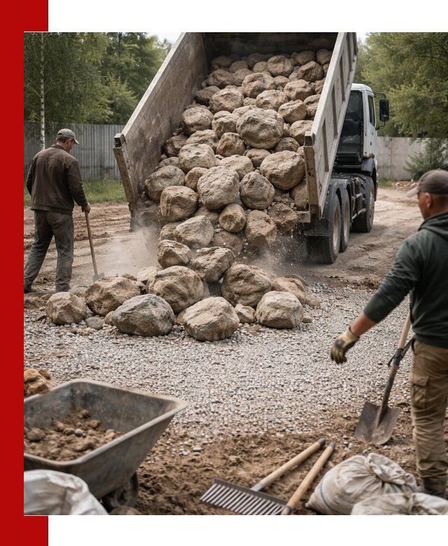 Доставка и укладка булыжника в Новокузнецке