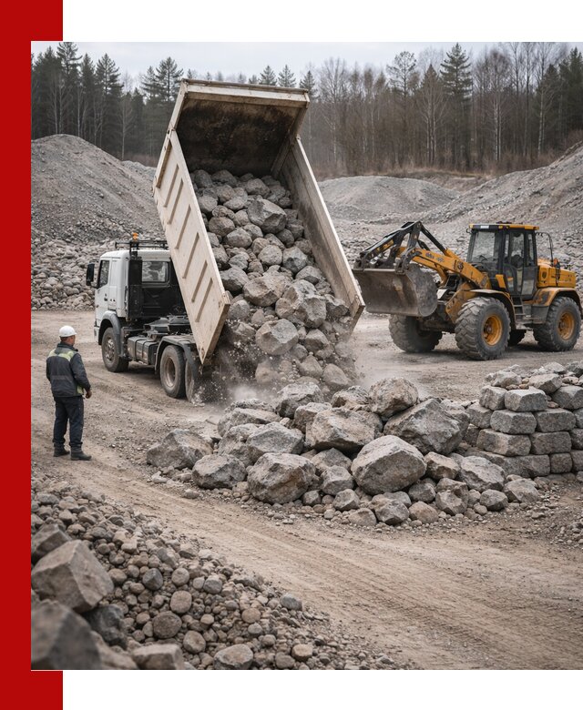 Доставка и продажа бутового гранитного камня в Новокузнецке