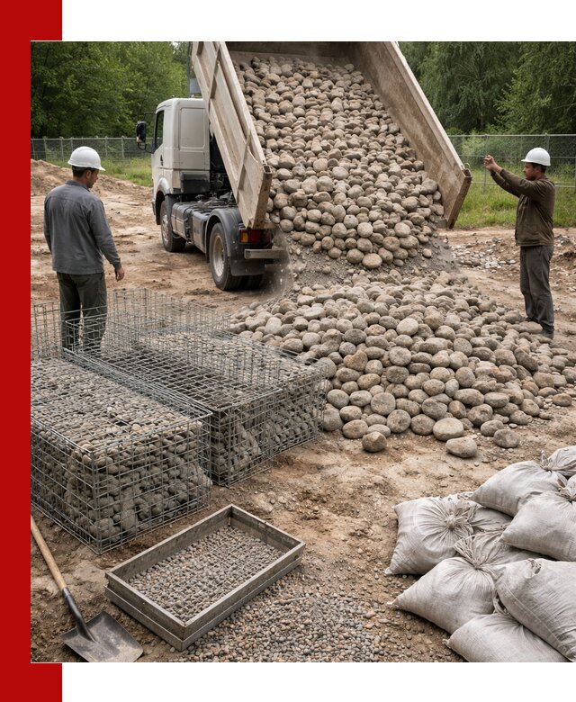 Камень для габионов фракция 70–151 в Новокузнецке