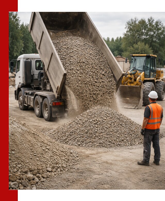 Доставка щпс в Новокузнецке — щебеночно-песчаная смесь под заборы и дорожки
