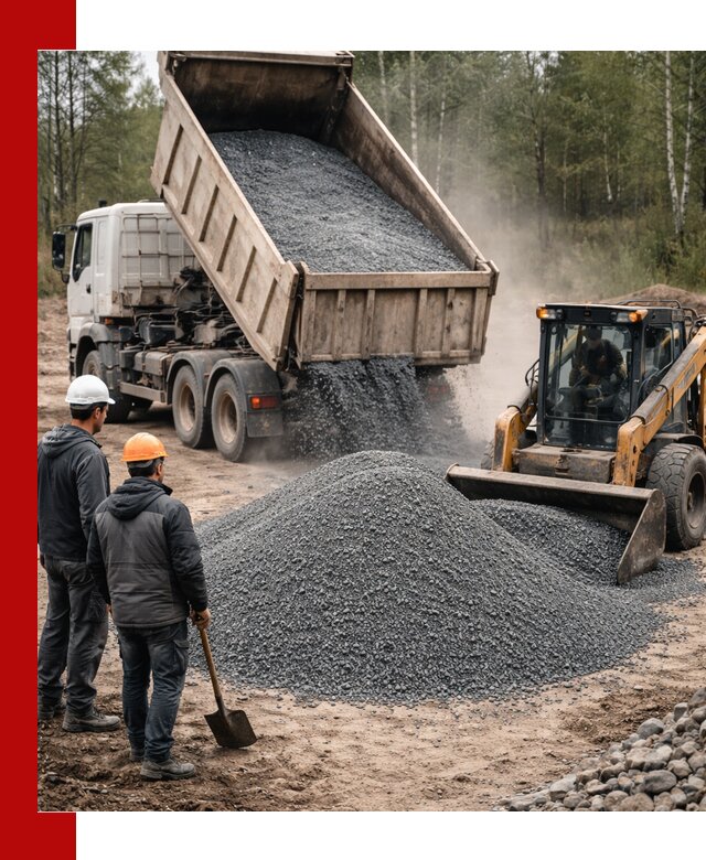 Гранитный отсев 0-5 с доставкой и разгрузкой в Новокузнецке