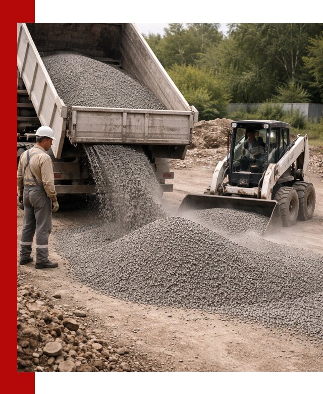 Доставка гравийного отсева 0-5 в Новокузнецке оптом и в розницу