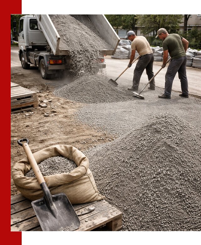 Отсев для тротуарной плитки в Новокузнецке — доставка и укладка