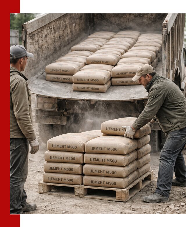 Цемент М500 с доставкой самосвалом в Новокузнецке