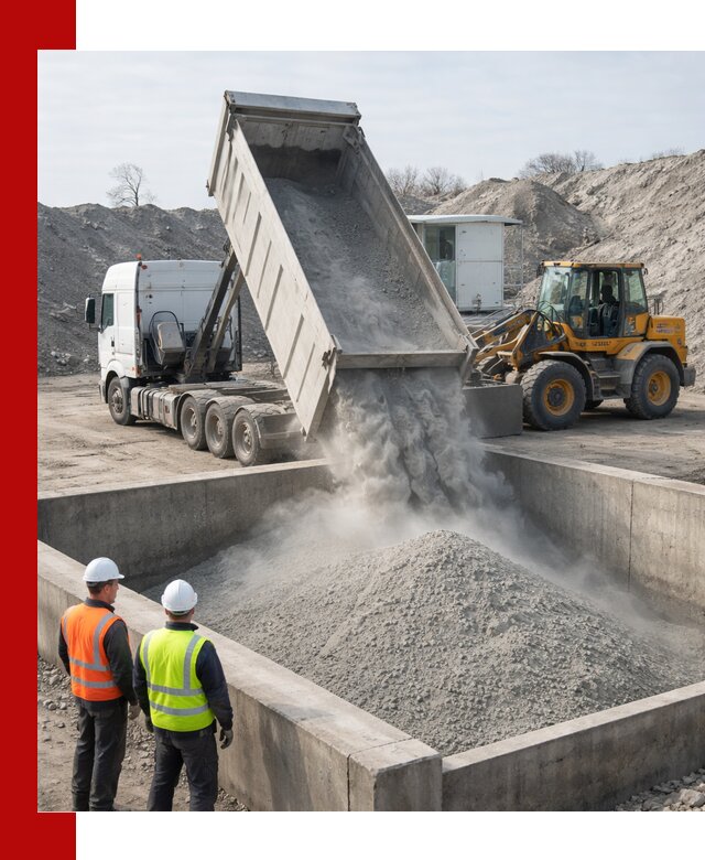 Доставка цемента навалом в Новокузнецке крупными партиями