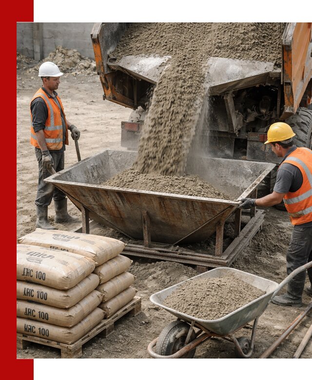 Доставка цементно-песчаной смеси М100 в Новокузнецке