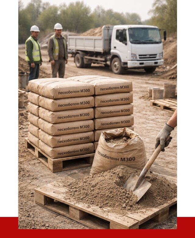 Пескобетон М300 в Новокузнецке с доставкой от 4777 р. за куб | ПРОНЕРУДНвк