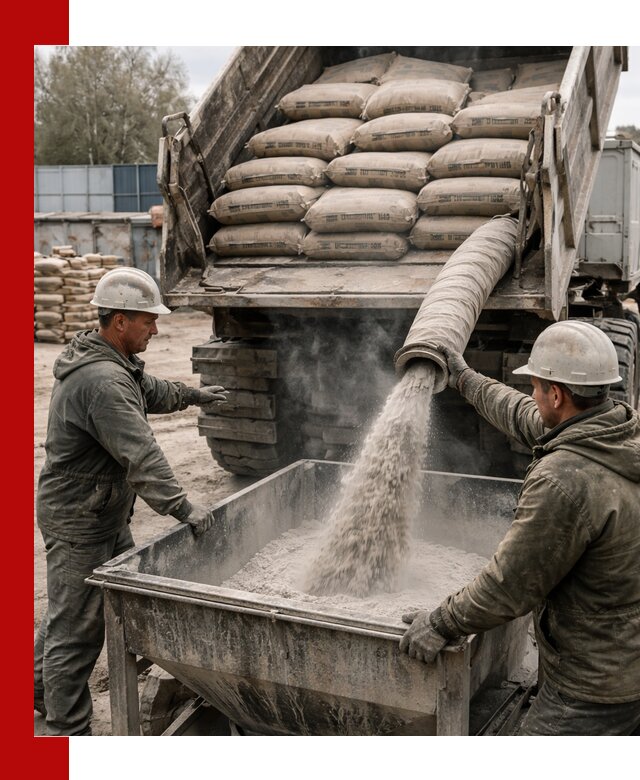 Доставка цемента М400 в Новокузнецке оптом и в розницу