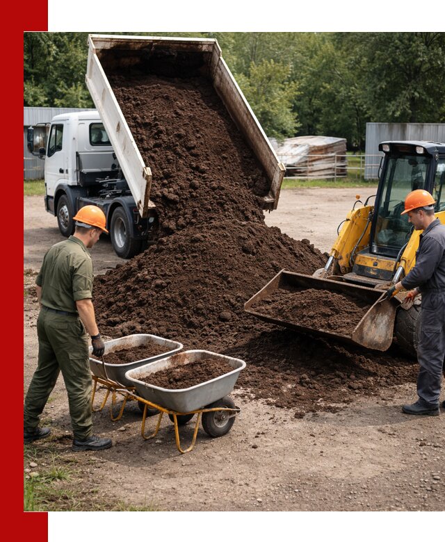 Доставка торфо-земляной смеси в Новокузнецке для огорода и ландшафта