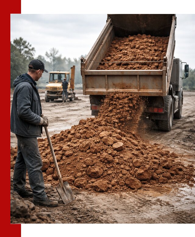 Глина для засыпки в Новокузнецке с доставкой самосвалами