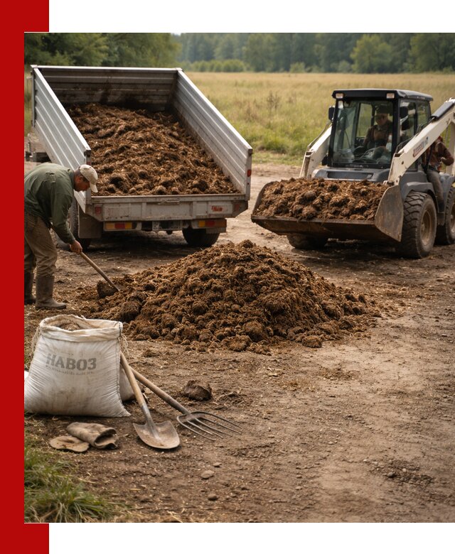 Доставка конского навоза в Новокузнецке с разгрузкой и доставкой на объект