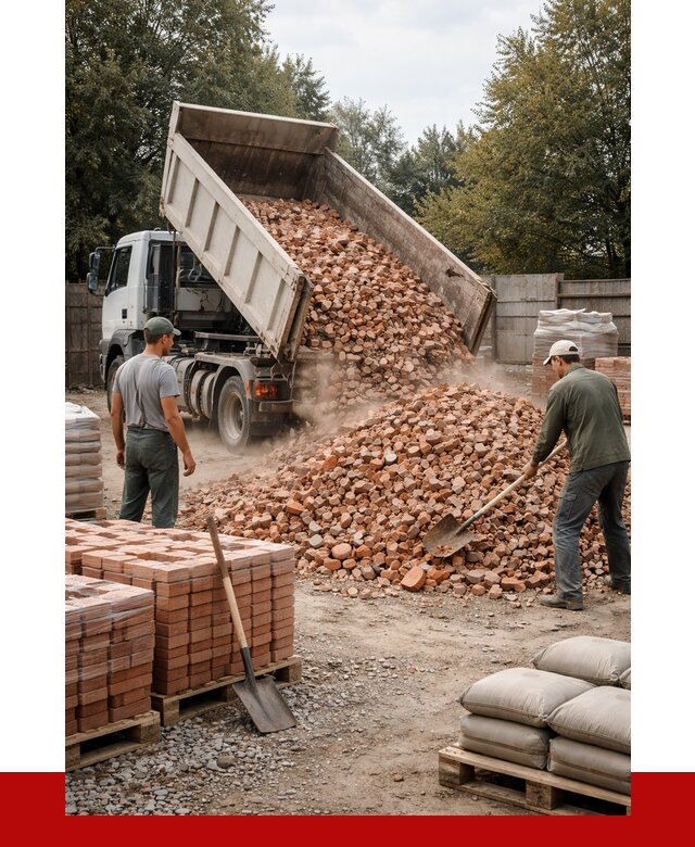 Бой кирпича в Новокузнецке с доставкой от 4315 руб/куб | ПРОНЕРУДНвк