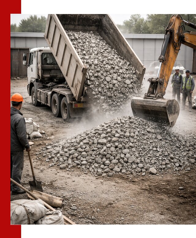Доставка дробленого бетона в Новокузнецке оптом и в розницу