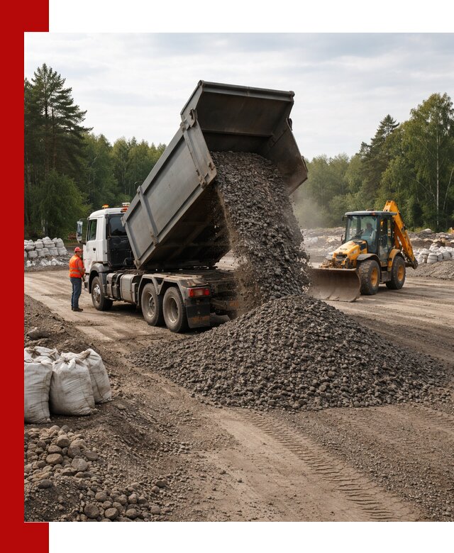 Доставка дробленого асфальта в Новокузнецке для дорожных работ