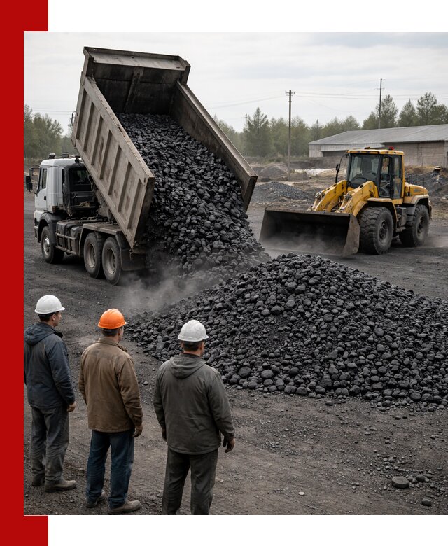 Доставка угля антрацита в Новокузнецке с самосвалами и погрузкой
