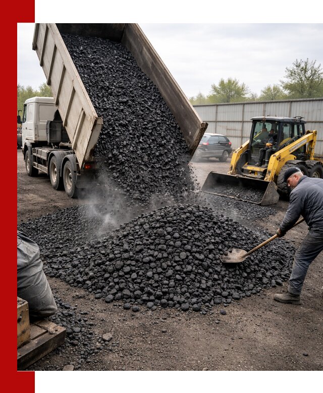 Доставка угля орех в Новокузнецке оптом и в розницу