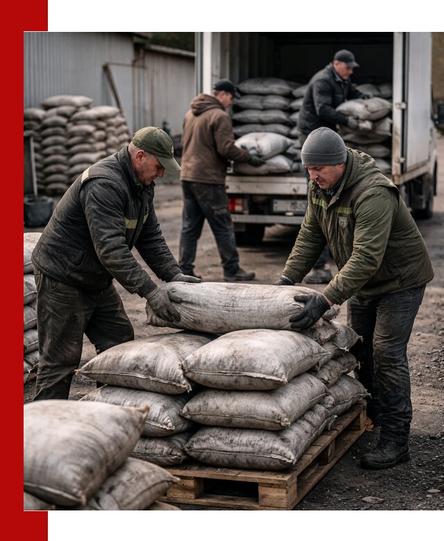 Доставка угля в мешках по выгодным ценам в Новокузнецке