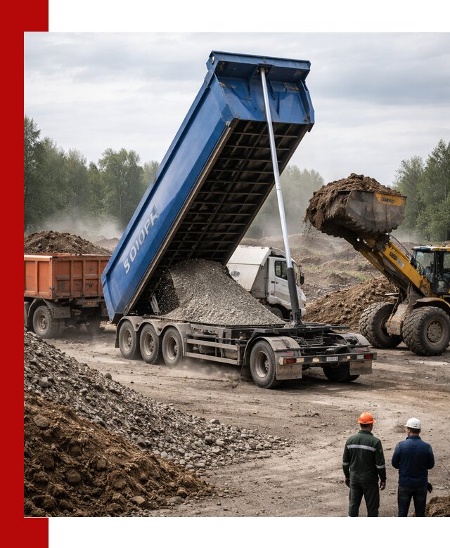 Аренда тонар 40 тонн в Новокузнецке с доставкой материалов