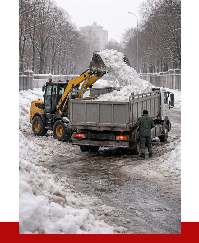 Вывоз снега с погрузкой в Новокузнецке от 3596 р. ПРОНЕРУДНвк