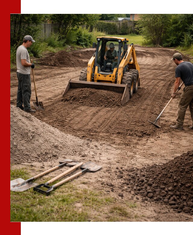Планировка участка грунтом с вывозом и доставкой в Новокузнецке